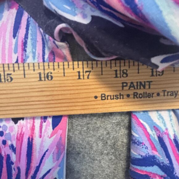 Lilly Pulitzer Dress Women Size XS Navy Long Sleeve Sophie UPF 50+ Palm Tropical - Picture 9 of 10